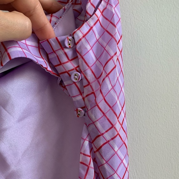 ❌SOLD❌Finders Keepers Nostalgia Dress Lilac Check - Picture 9 of 16